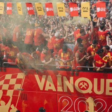 La fête du Racing Club de Lens après sa victoire historique en Coupe de France