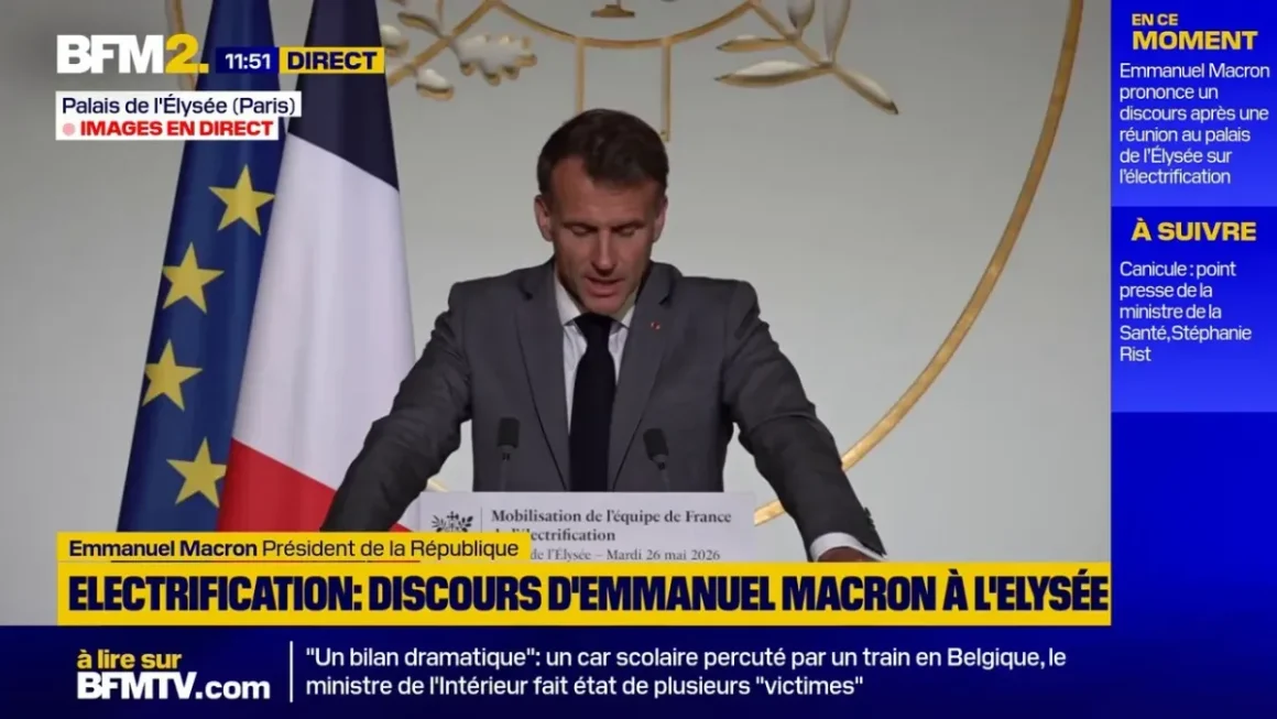 1614337f-c0d6-4982-a118-874824a4215d Emmanuel Macron s’exprime sur l’électrification à l’Élysée