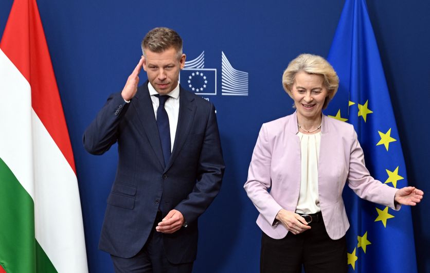 Peter Magyar meets Ursula von der Leyen in Brussels Le Premier Ministre Hongrois et la Présidente de la Commission Européenne
