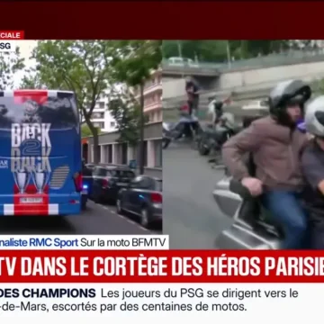 Les joueurs du PSG acclamés à Paris