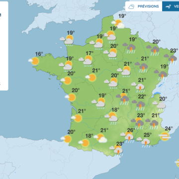 Arrivée d’un flux océanique plus frais et instable en France