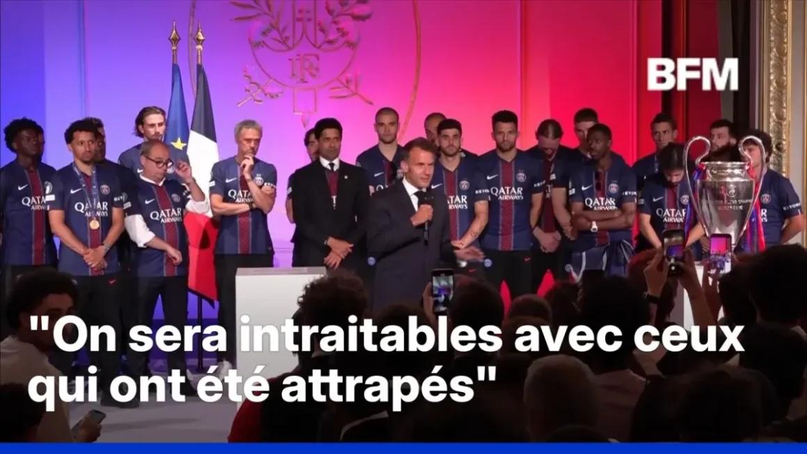 Les joueurs du PSG reçus à l’Élysée après leur victoire en Ligue des Champions