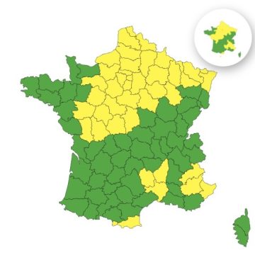 7c3f4dfd-df78-4184-aefa-beb0f11a2279 42 départements placés en vigilance jaune orages par Météo-France