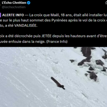 81a543af-8e4a-4bd8-9d27-1e331f9aedfc La croix d’Aneto vandalisée peu après son installation