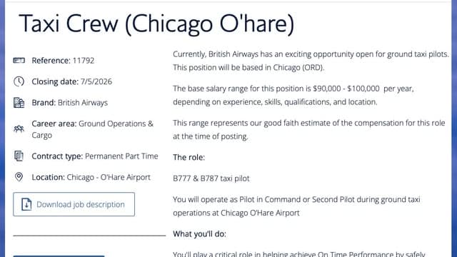 90bd8624-49e6-401d-9d57-6f7463a4ef88 Des pilotes de British Airways pour déplacer des avions au sol à Chicago