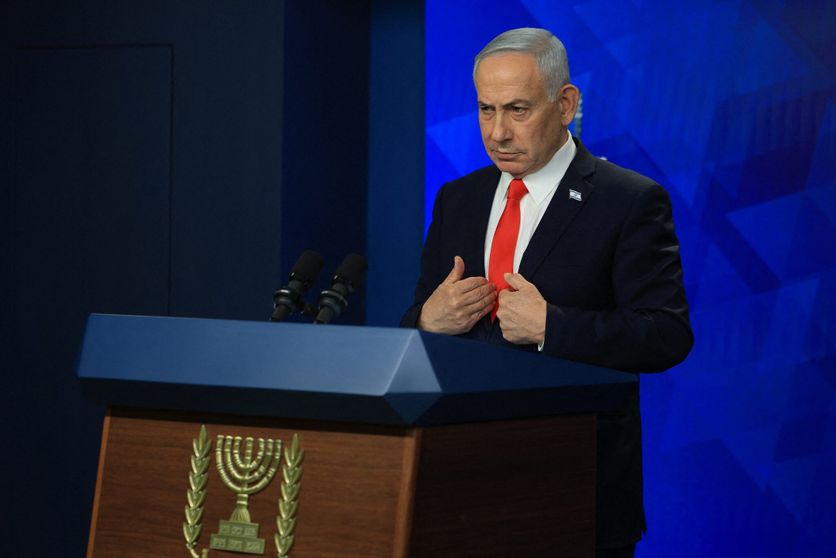 Israeli Prime Minister Benjamin Netanyahu holds a news conference, following a U.S.-Iran deal, in Jerusalem Netanyahou annonce sa candidature aux élections législatives israéliennes