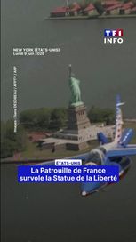 25f4da8e-8320-46cb-a195-f310820adc33 La Patrouille de France survole la Statue de la Liberté