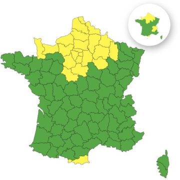 Vingt-cinq départements en vigilance jaune pour orages
