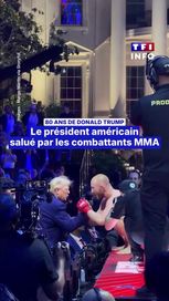 4c798a91-d0e9-458a-ae73-35a2a6ca41da Donald Trump fêté par des combattants de MMA pour ses 80 ans