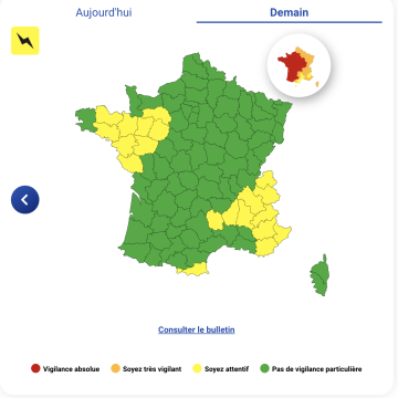 70de0334-ec5a-4e9a-bbf4-ab119a9b44d8 Alerte aux orages et canicule en France