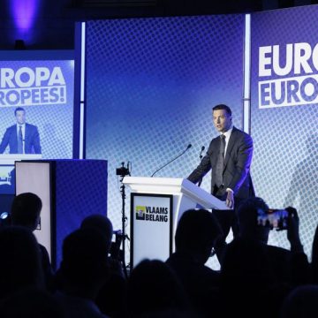 POLITICS VLAAMS BELANG RN BARDELLA FLEMISH PARLIAMENT Les déplacements européens de Jordan Bardella et Marine Le Pen