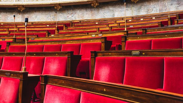 Hemicycle of French National Assembly in Paris L’annonce de la loi intégrale contre les violences sexistes et sexuelles