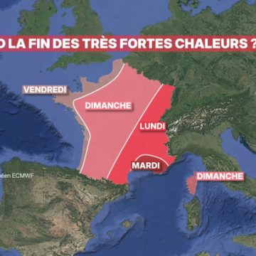 Fin progressive de l’épisode caniculaire en France