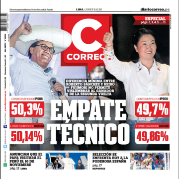 f856911d-9c82-40cd-9668-f96fbc982973 Élection Serrée au Pérou : Roberto Sánchez et Keiko Fujimori au Coude-à-Coude