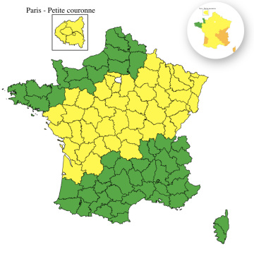 Météo-France Plaque 48 Départements en Vigilance Jaune pour Orages le 30 Juillet