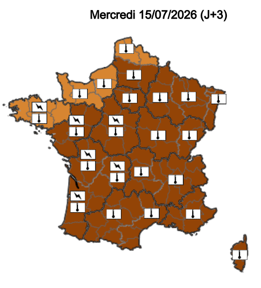 0c5b086e-ee1d-4bd3-97e5-9bca9c75e005 Orages prévus en France après une période de chaleur
