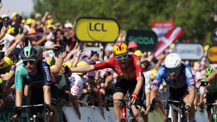 0c706a7b-ee75-412e-a0c1-c50ef18f4081 Victoire de Soren Waerenskjold lors de la 11e étape du Tour de France 2026