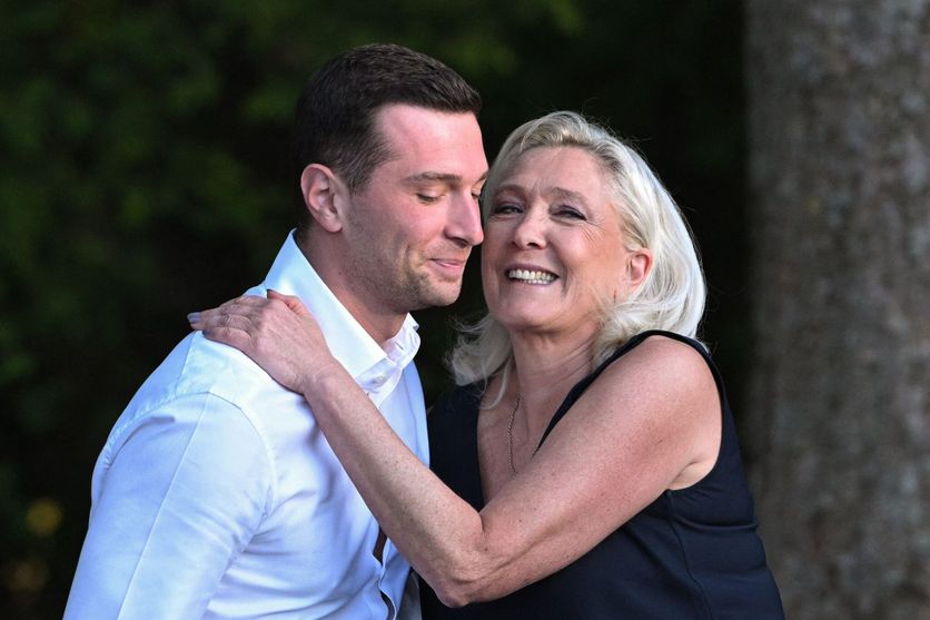 Rassemblement National rally in Lievin Marine Le Pen et Jordan Bardella lors de la fête du RN à Liévin