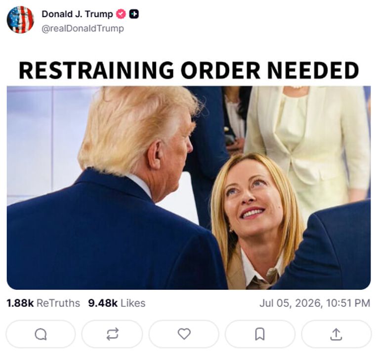 229ae0cf-07fd-4819-a97e-7b79d5a5886e Tensions entre Donald Trump et Giorgia Meloni à l’approche du sommet de l’Otan