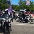 Des motards escortent les supporters français à Philadelphie