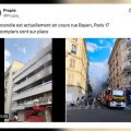Incendie rue Bayern à Paris : intervention des pompiers