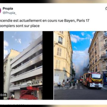 Incendie rue Bayern à Paris : intervention des pompiers