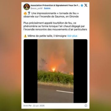 Une impressionnante tornade de feu en Gironde
