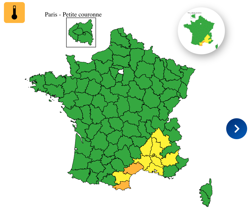 b96bbab1-2252-414a-a481-4d8f1dc35cda Vigilance jaune canicule pour le sud-est de la France