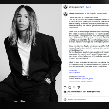 Olivier Rousteing prend la direction artistique de Paco Rabanne
