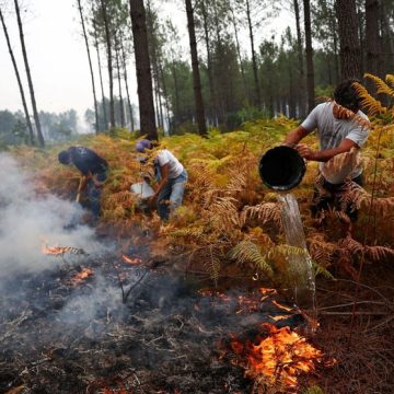 Les habitants de Gironde luttent contre les flammes
