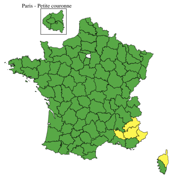 d4458601-297a-440a-8532-5c95a21233a7 Météo-France place cinq départements en vigilance jaune