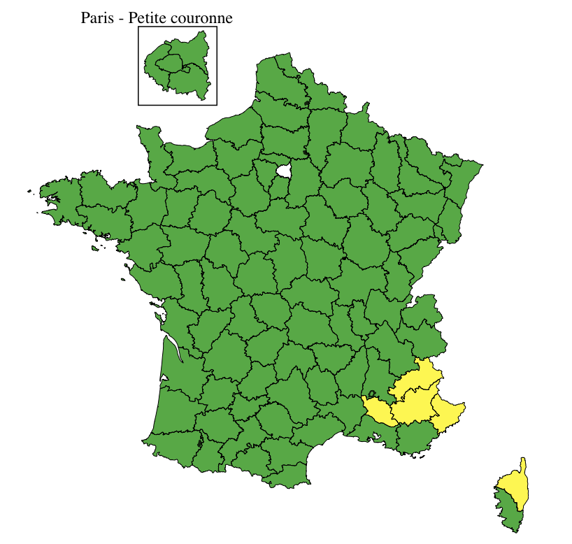 d4458601-297a-440a-8532-5c95a21233a7 Météo-France place cinq départements en vigilance jaune