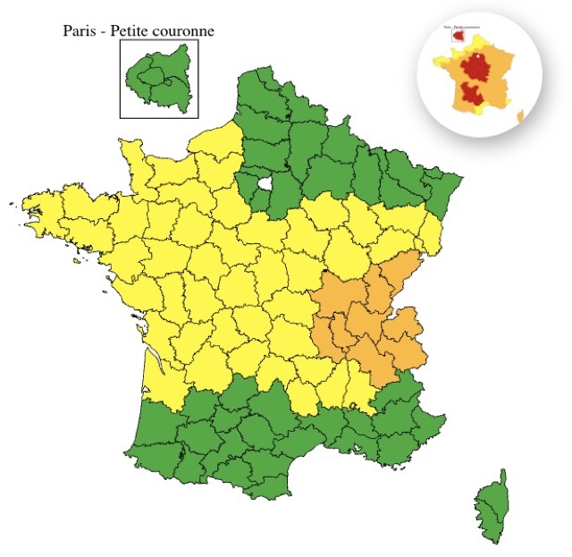 e35829c2-5fbd-4fcd-a45d-dbd3907dc3b2 Vigilance météo : 45 départements en alerte jaune