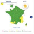Onze départements sous vigilance jaune pour orages