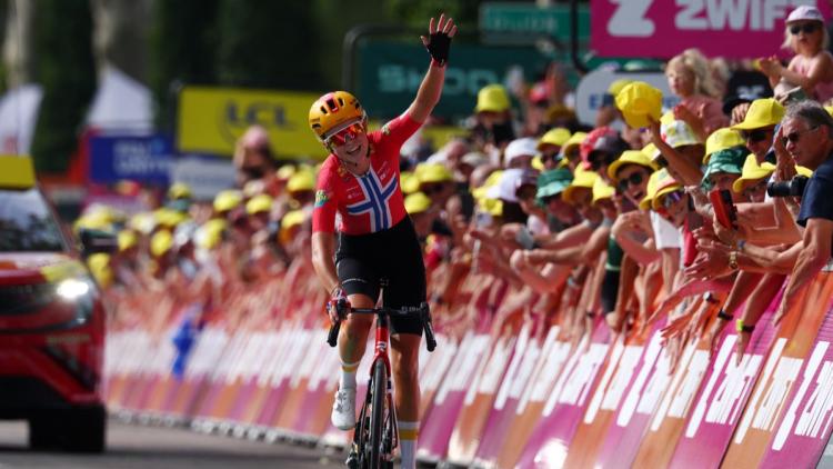 361e1f11-5eb8-45be-ab77-7f976013ad3d Sigrid Haugset Brille à la 3e Étape du Tour de France Femmes 2026