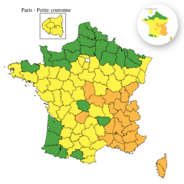Vigilance orange canicule dans le sud-est de la France