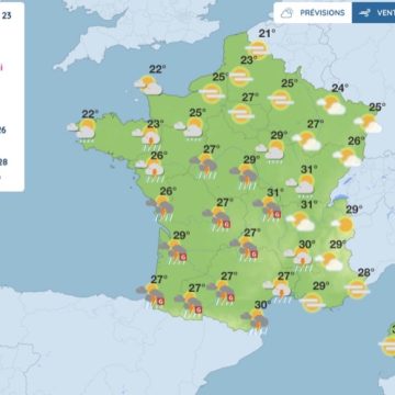 Prévisions météorologiques pour la France : semaine d&rsquo;orage et de pluie