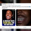 Ja Morant présente un bijou dentaire en diamants pour son anniversaire