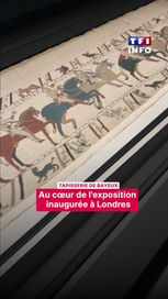 2bbe2fdb-c9a0-40bf-a457-f0e25a93e885 Emmanuel Macron et le roi Charles III visitent la tapisserie de Bayeux à Londres