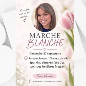Marche blanche en hommage à Romane, victime d&rsquo;un accident de la route