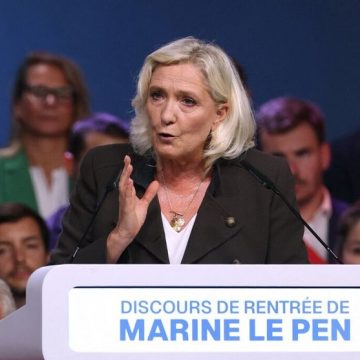 FRANCE2027-POLITICS-ELECTION-RN Marine Le Pen met l’accent sur la préférence nationale lors de son discours de rentrée