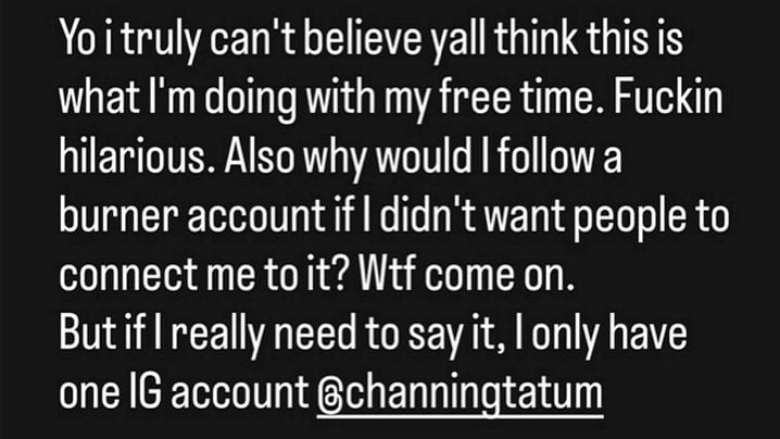 b9386dfd-a658-40ac-bccb-d66c4502adb8 Channing Tatum face aux accusations d’un compte Instagram anonyme