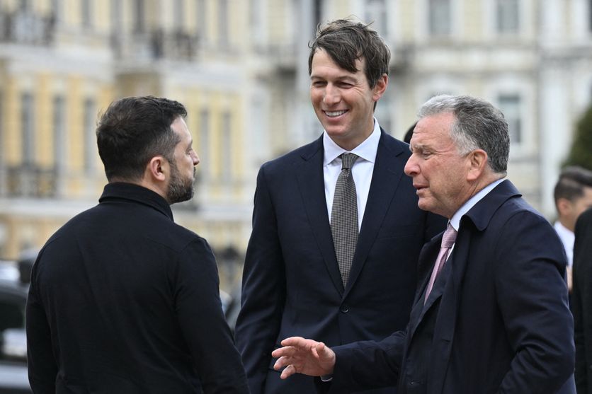 UKRAINE-US-RUSSIA-DIPLOMACY-CONFLICT-WAR Rencontre entre Volodymyr Zelensky et des Émissaires Américains à Kiev