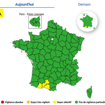 La vigilance jaune orages pour trois départements en France