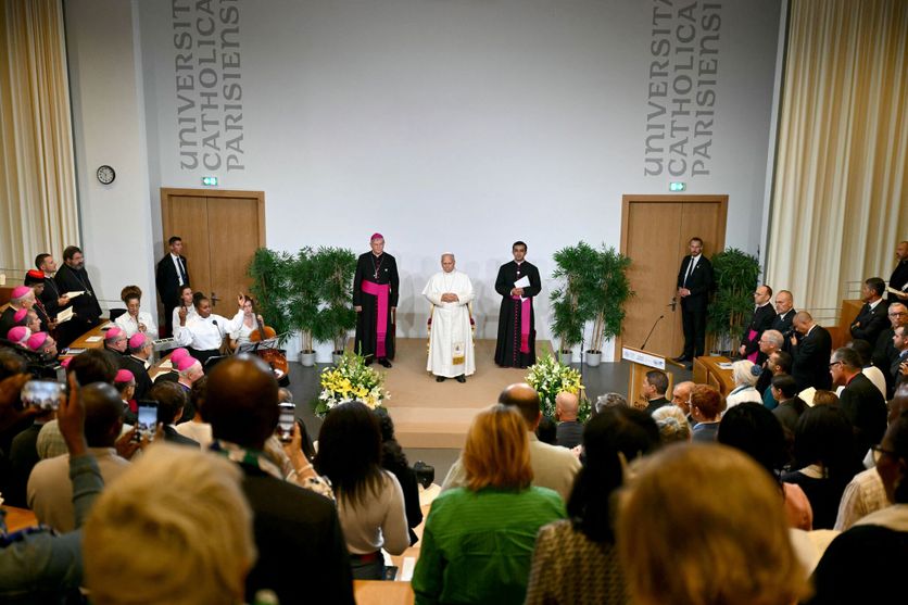 FRANCE-VATICAN-RELIGION-POPE Rencontre de l’Assemblée Provinciale pour l’Accompagnement des Catéchumènes et des Néophytes