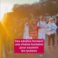 Manifestations et solidarité devant le lycée Hélène Boucher à Paris