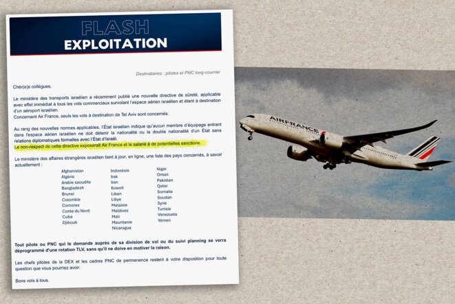 383891d6-9a3e-4821-af80-8acd82d5c8ee Discriminations : Israël et la politique de filtrage des équipages par Air France