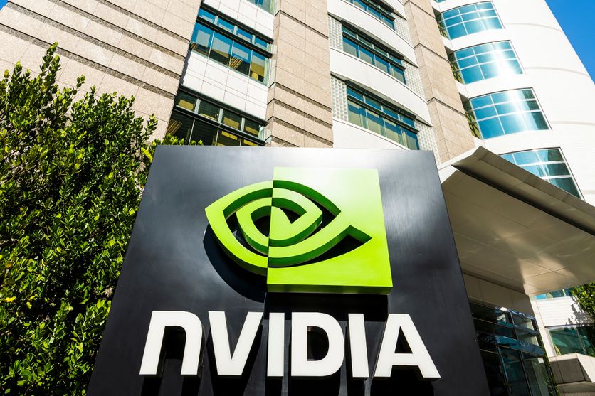 Taipei, Taiwan- November 23, 2023: Close-up of the Nvidia Corporation logo in Neihu Technology Park, Taipei, Taiwan. It is an American multinational technology company. Nvidia s’associe à Doctolib : Enjeux et implications